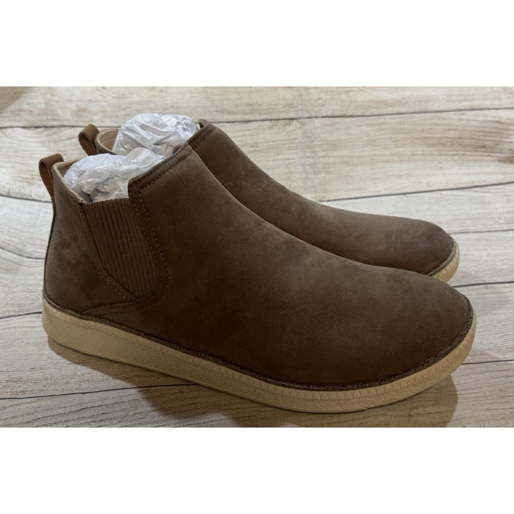 NEW Dr. Scholl's See Me Stucco Microfiber Slip On Comfort Boots Shoes Sz 11 M